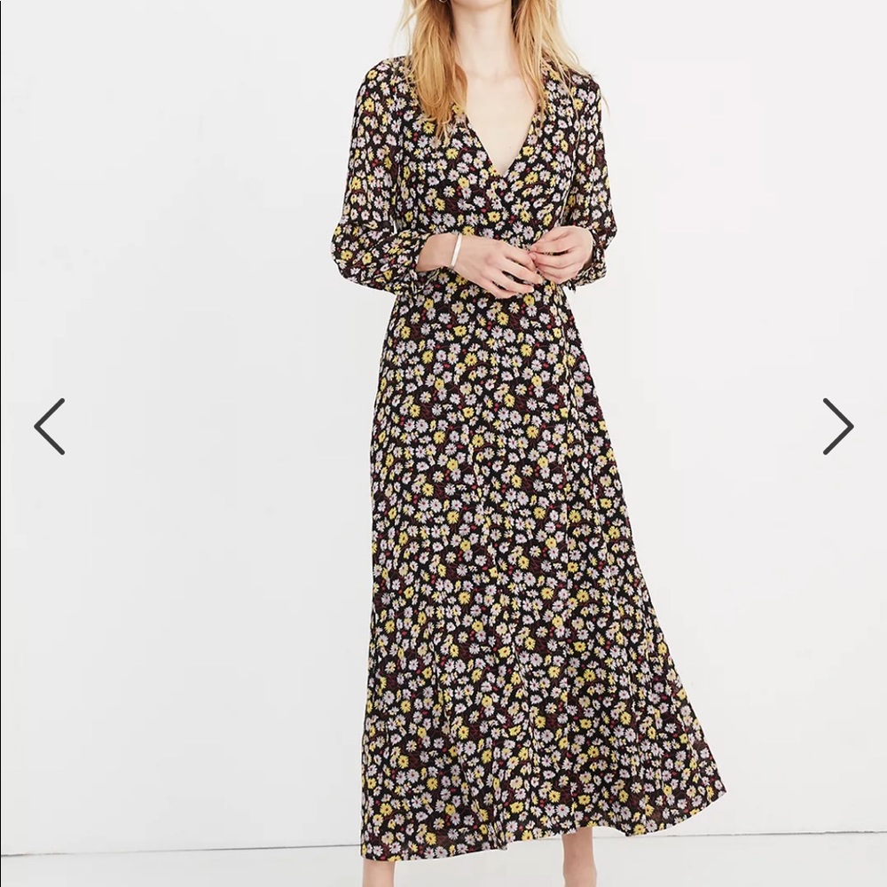 Madewell Wrap-Front Maxi Dress in French Floral